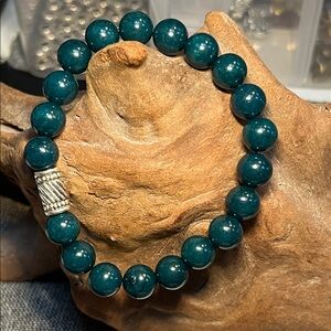 8mm Dark Teal Calcedony